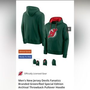 New Jersey Devils Fanatics Branded Green/Red Special Edition Hoodie